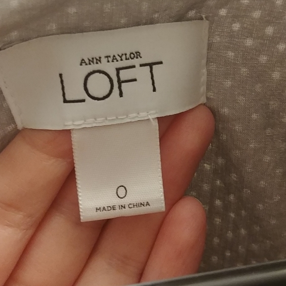 Grey white dot ann taylor loft dress - Picture 3 of 5